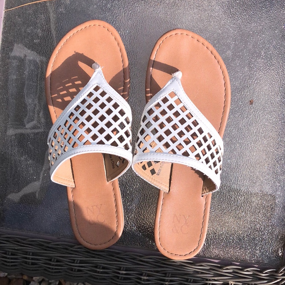 White sandals